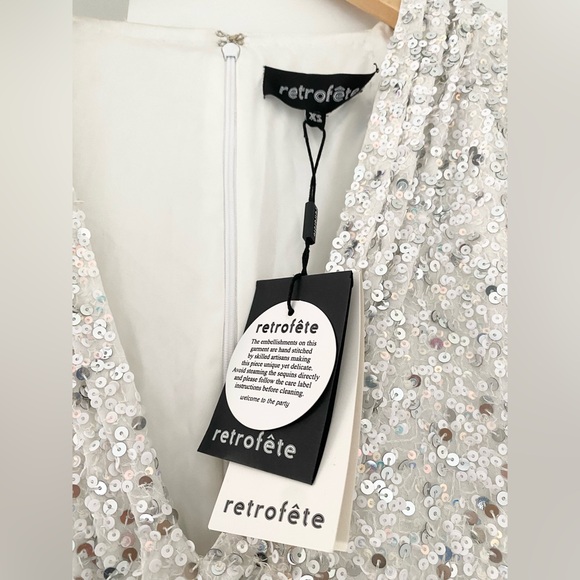 Retrofête CAMILLE SEQUIN EMBELLISHED MAXI DRESS GOWN - Picture 9 of 10